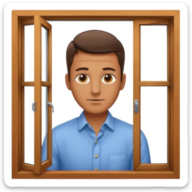 man in the window sticker