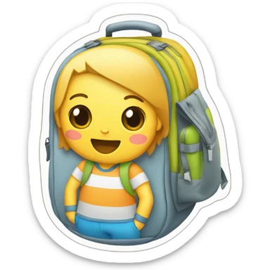 mochila viajera de la salud sticker