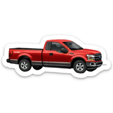 Red single cab f150 sticker
