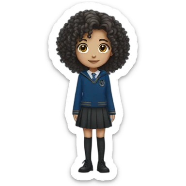 Ravenclaw girl curly hair  sticker
