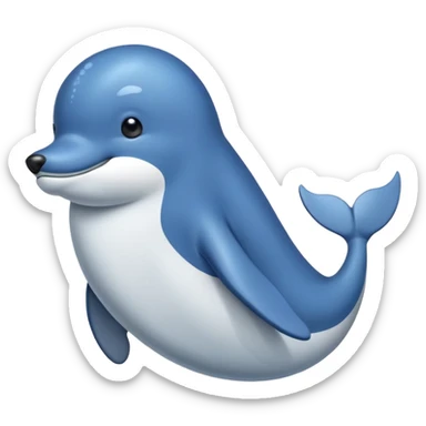 Un perro con cuerpo de ballena sticker