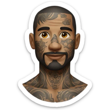 tattooed man sticker