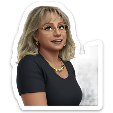 black shirt with jewelry look sticker