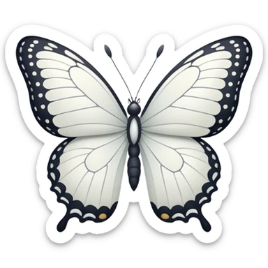 white butterfly sticker