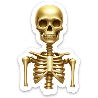 Skeleton made out of gold sticker