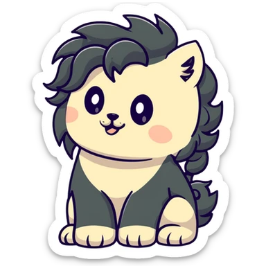 Mane holding himself sticker