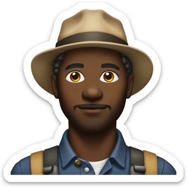 black guy plantation worker late 30s sticker