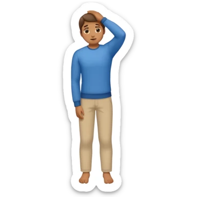 Person bowing with arm across waist sticker