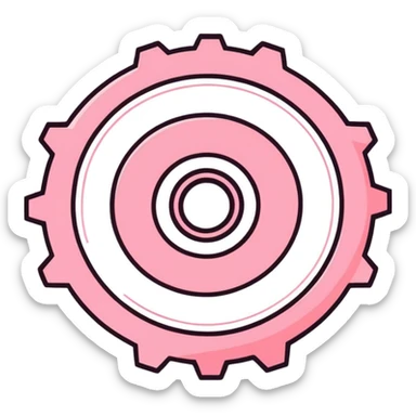 Pink gear sticker