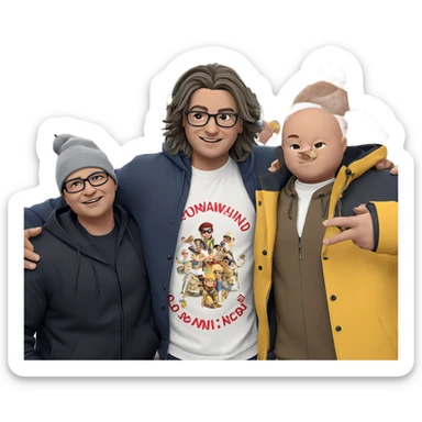 boys in stylish outfits sticker