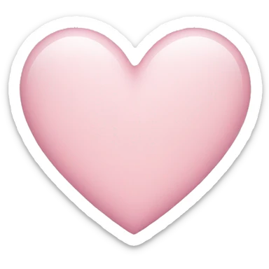 light pink heart sticker