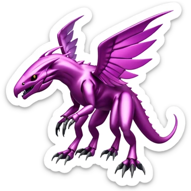  Cool Edgy Shiny Ethereal Legendary Digimon-Genesect-Palkia-hybrid full body sticker