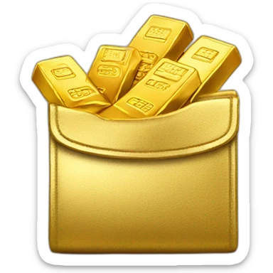 gold bars in wallet sticker