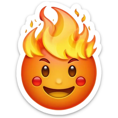 fire emoji in iphone styleFIRE EMOJI sticker