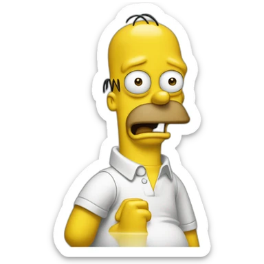 Homer simson looks bad sticker