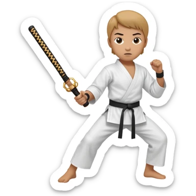 karate nunchaku sticker