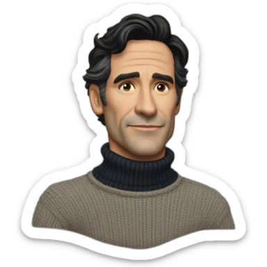 Ben Chaplin turtleneck sweater argy sticker