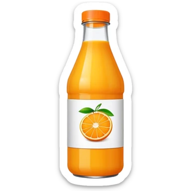 Orange juice bottle sticker