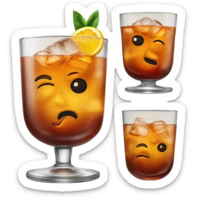 Old fashioned cocktail sticker