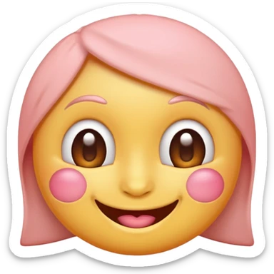 Smirk emoji with blush cheeks sticker