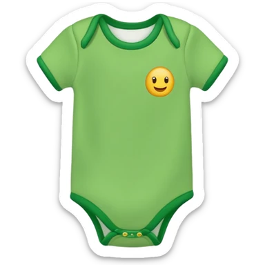 
Plain green baby’s onesie shirt sticker