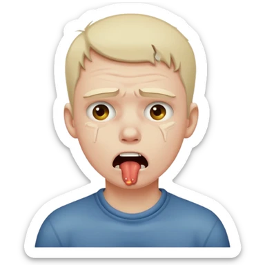 Guy choking himself emoji sticker