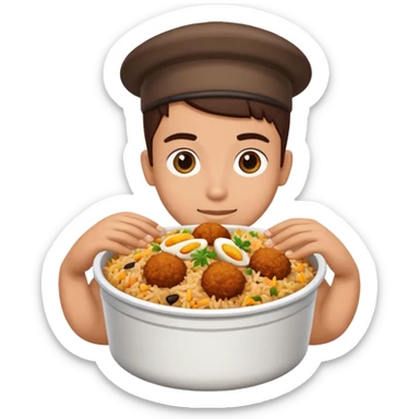 i want an emoji of biriyani delivery sticker