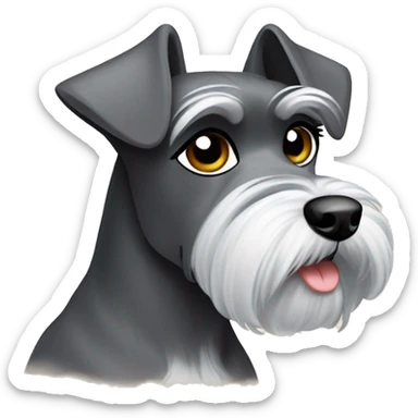 Miniature schnauzer pepper and salt  sticker