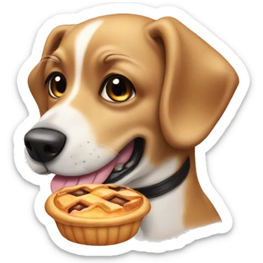 Dog eating pastel de nata sticker