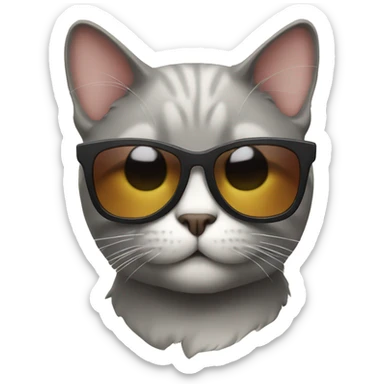 Cat with sunglasses sticker