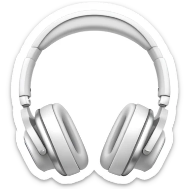 white headphones  sticker