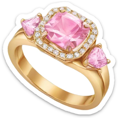 Engagement ring pink sticker