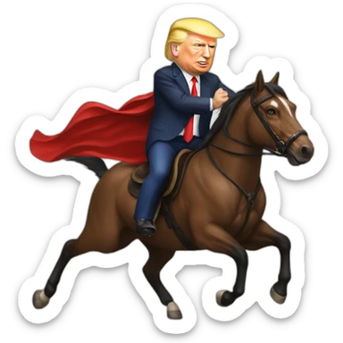 donald trump riding vladmir putin sticker