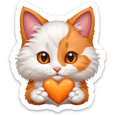 Hello  kiti avec un coeur sticker