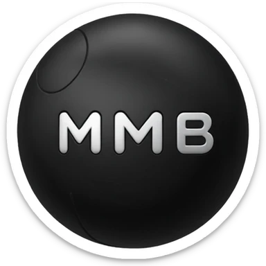 Black pull Ball with MB written on it. Nothing else no holes or anything. sticker