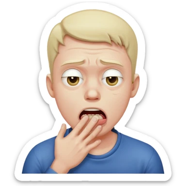 a man choking himself  sticker