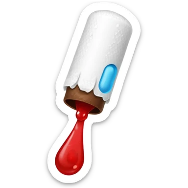 tampon + blood droplet + piece of poop sticker
