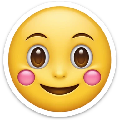 Cross eyed smiling emoji sticker
