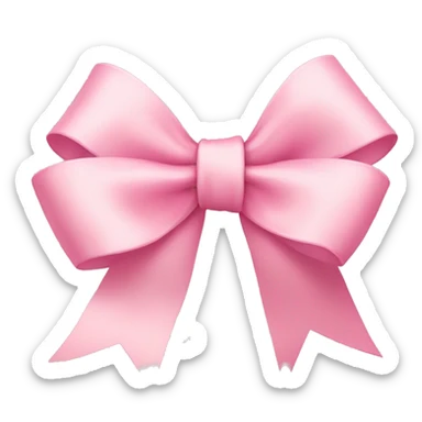 light pink ribbon bow sticker