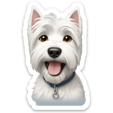A Westie dog sticker