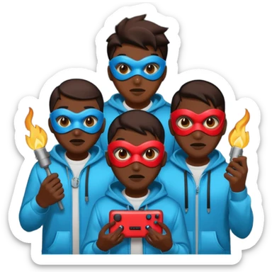 Hoodlums with shisty masks and switches  sticker