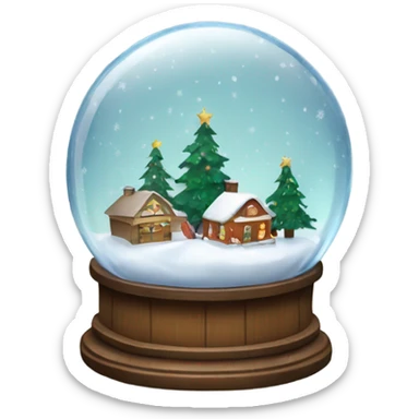 Realistic Christmas snowglobe sticker