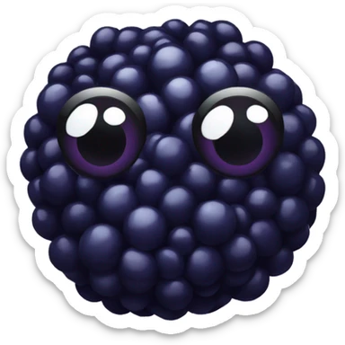 Blackberry with blinked eye sticker
