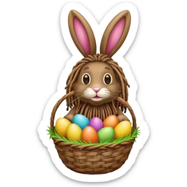 rasta easter bunny sticker