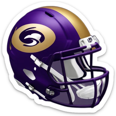 american-football-bland-dark-purple-and-gold-helmet sticker