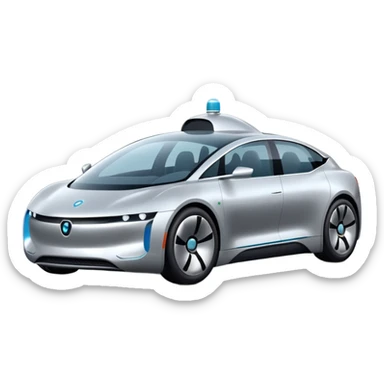 luxury future self driving car sticker