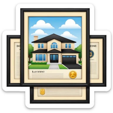 documents and personal license deuda casa sticker