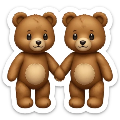 2 Teddy bears in love sticker