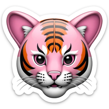 The bengals football logo in light pink  sticker