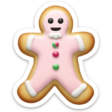 pale pink christmas cookie sticker